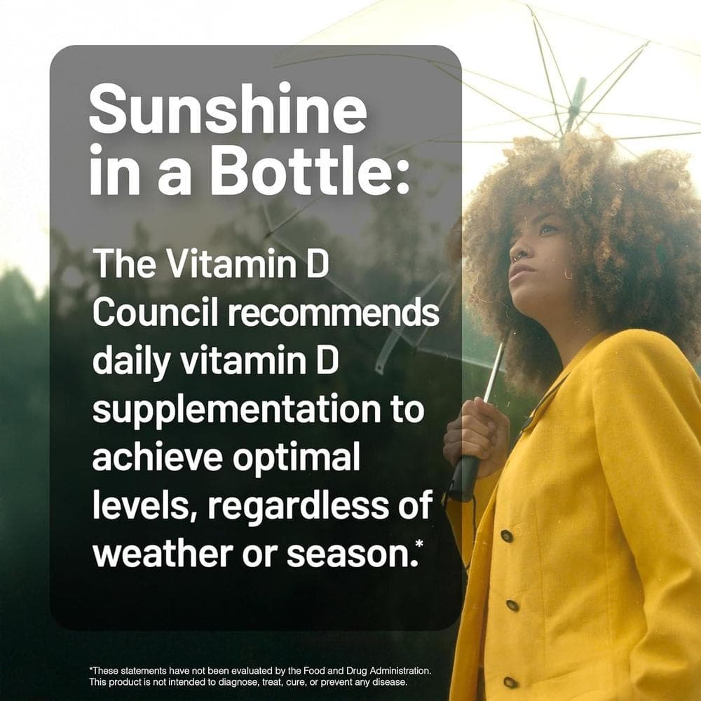 Vitamina D3 de NatureWise para apoyo inmunológico, muscular y óseo, sin GMO ni gluten, en aceite de oliva orgánico