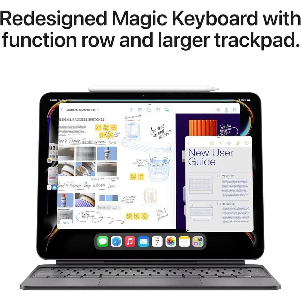 Apple Funda con teclado mágico para iPad Pro con trackpad integrado y fila de funciones, en color blanco